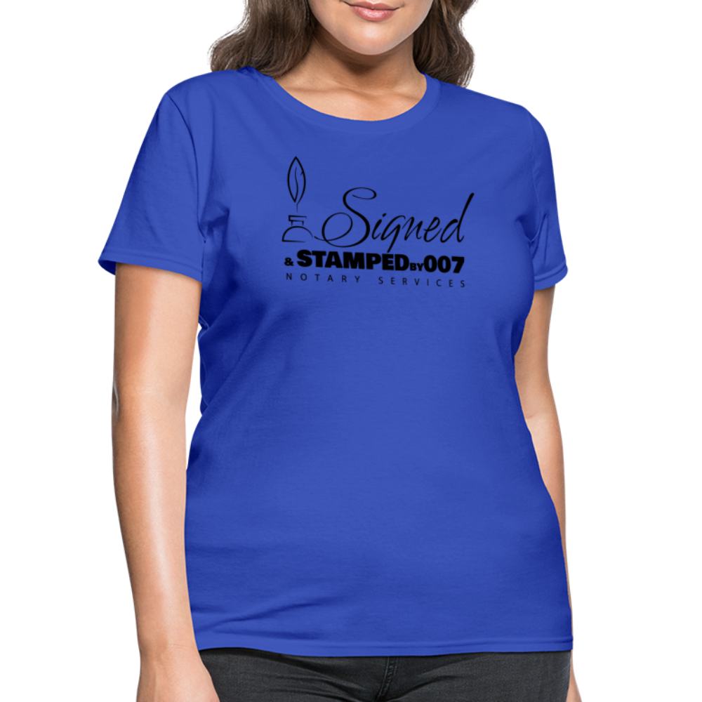 Black SS Women's T-Shirt - royal blue