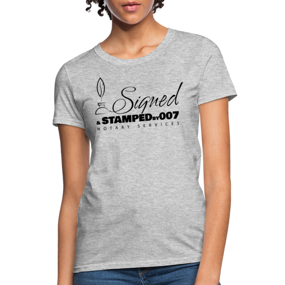 Black SS Women's T-Shirt - heather gray