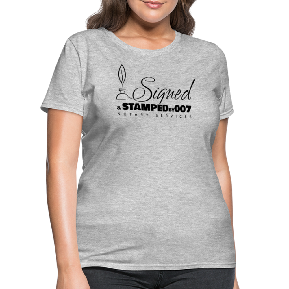 Black SS Women's T-Shirt - heather gray