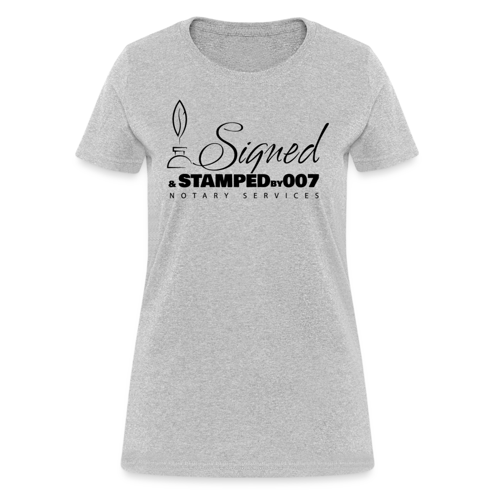 Black SS Women's T-Shirt - heather gray