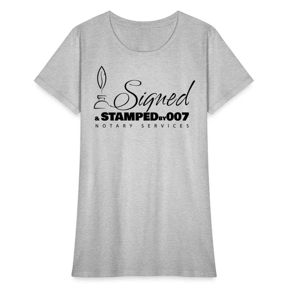 Black SS Women's T-Shirt - heather gray