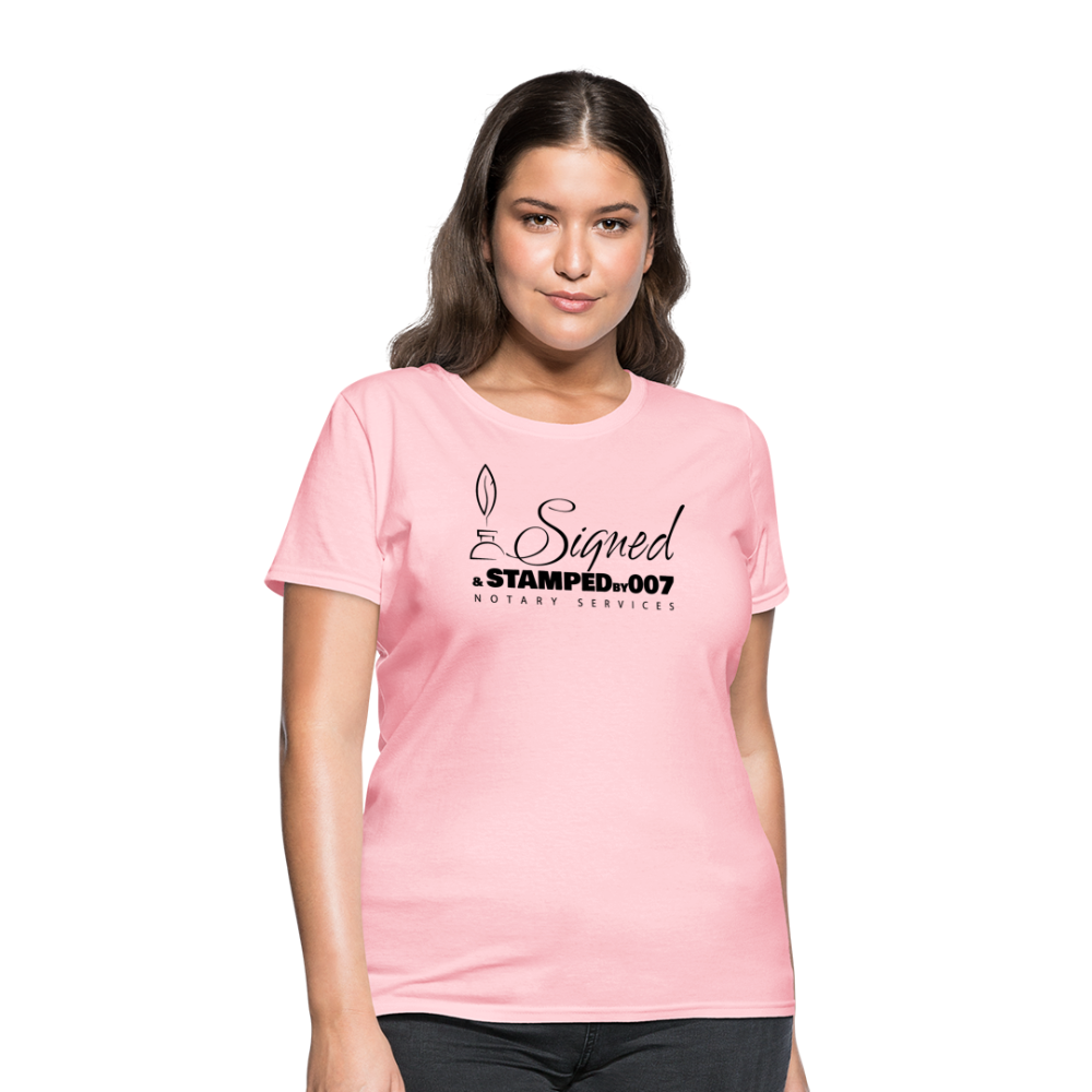 Black SS Women's T-Shirt - pink