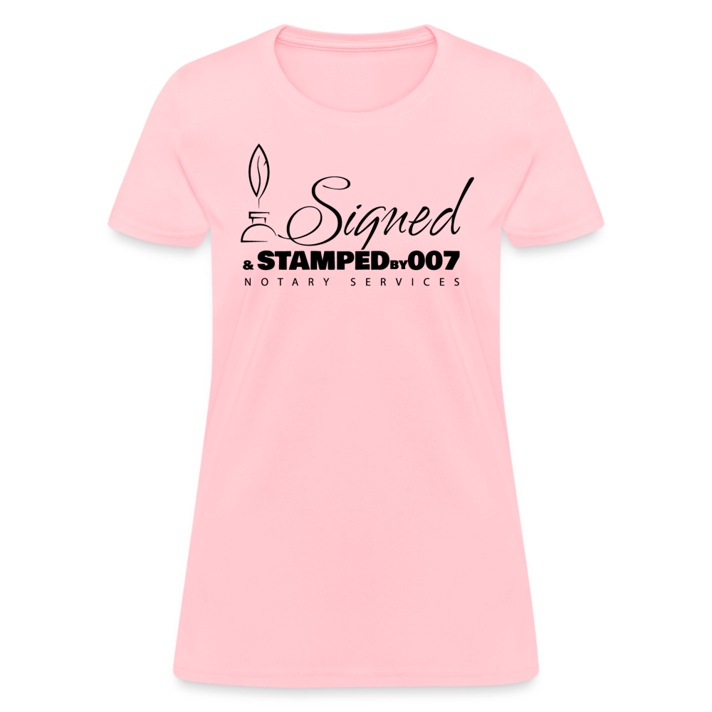 Black SS Women's T-Shirt - pink