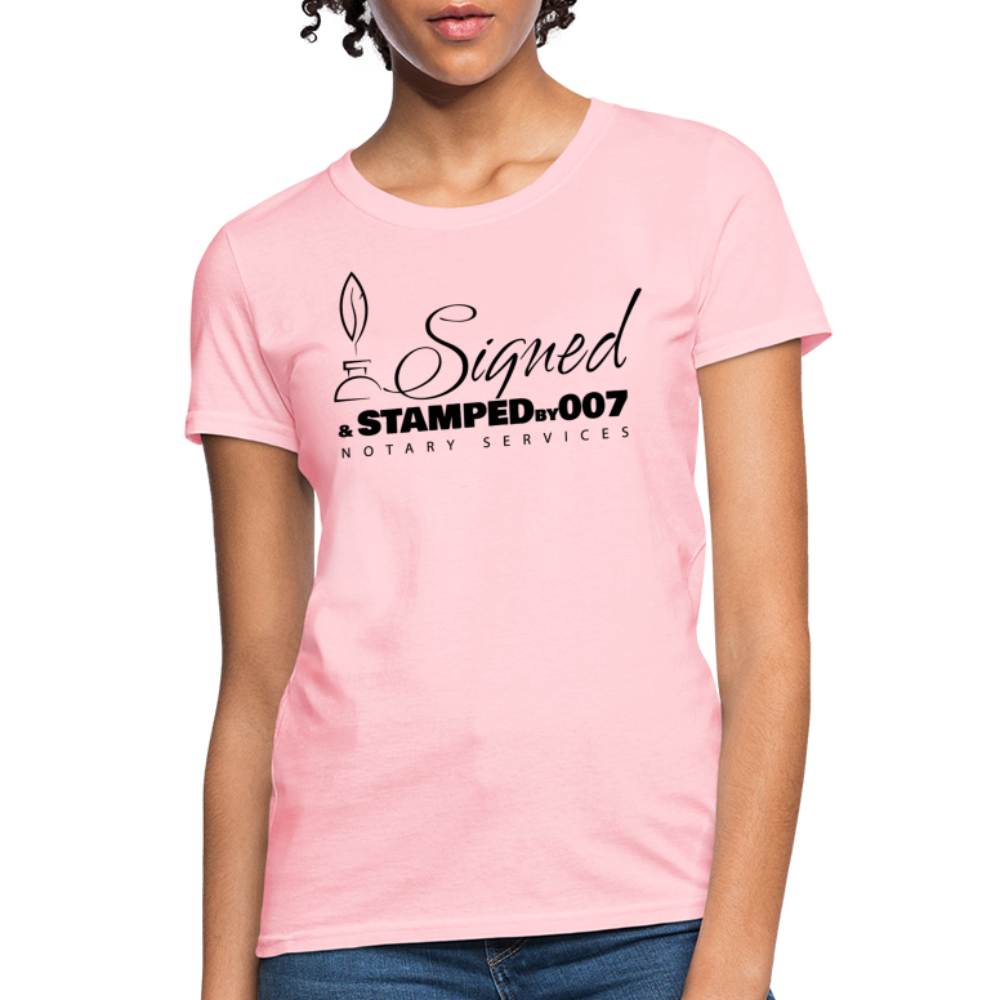 Black SS Women's T-Shirt - pink