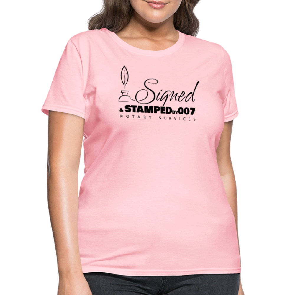 Black SS Women's T-Shirt - pink