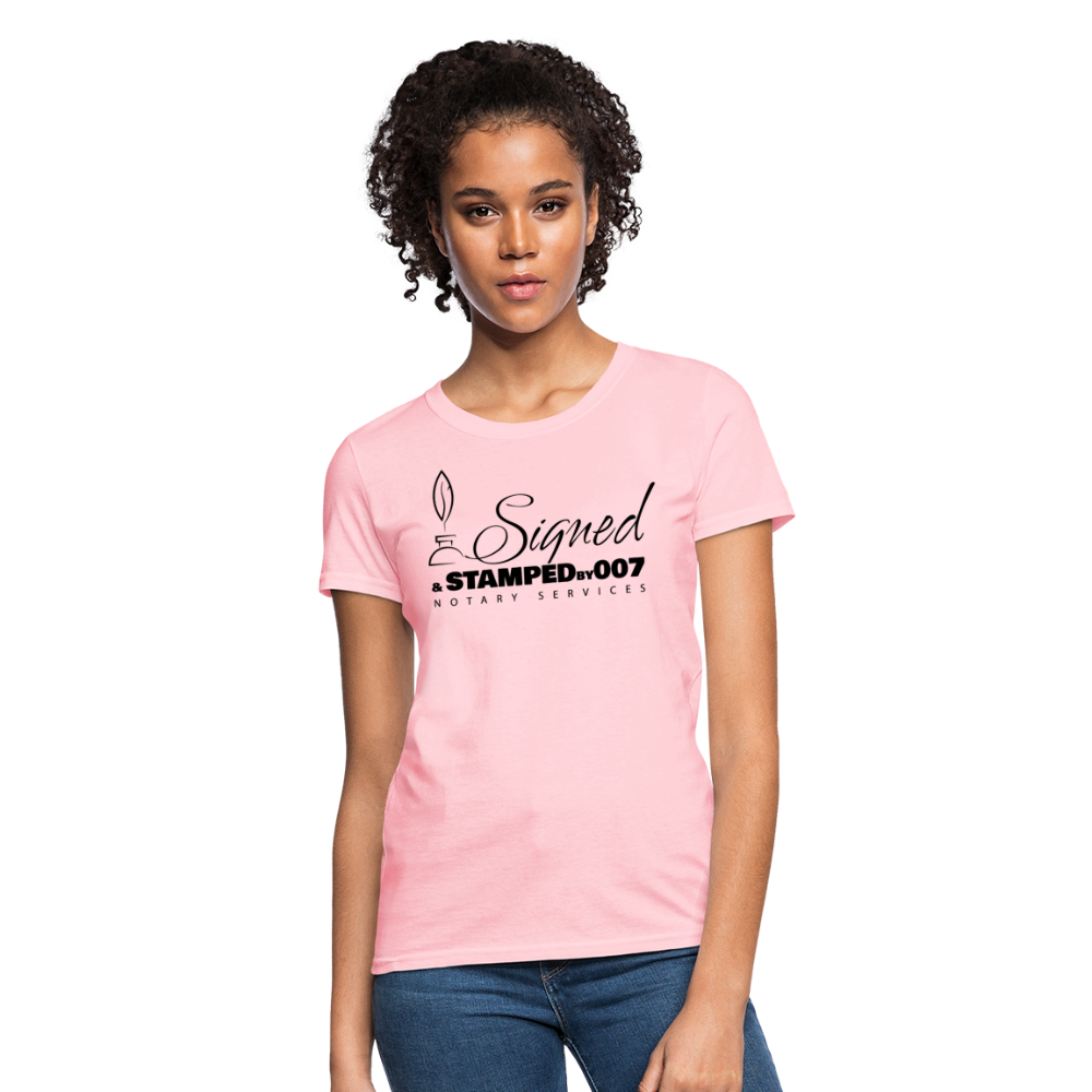 Black SS Women's T-Shirt - pink