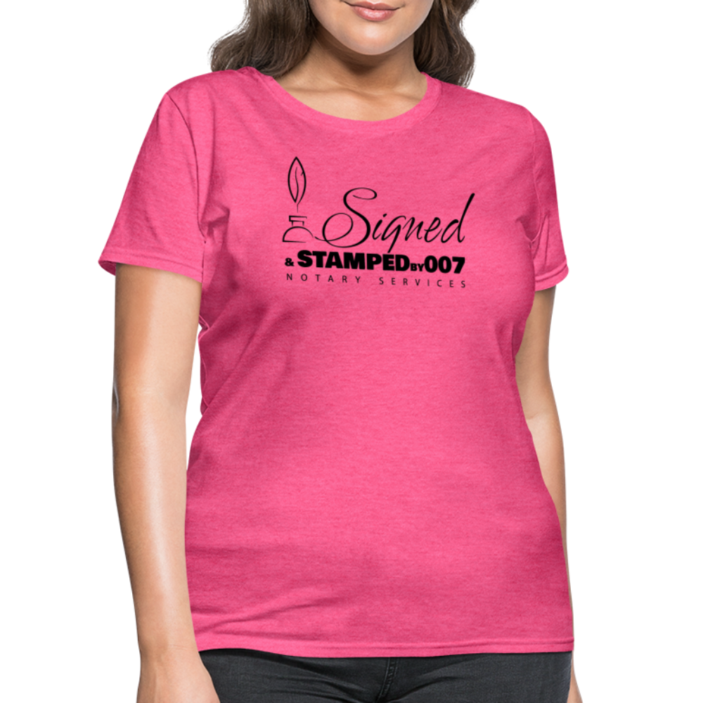 Black SS Women's T-Shirt - heather pink