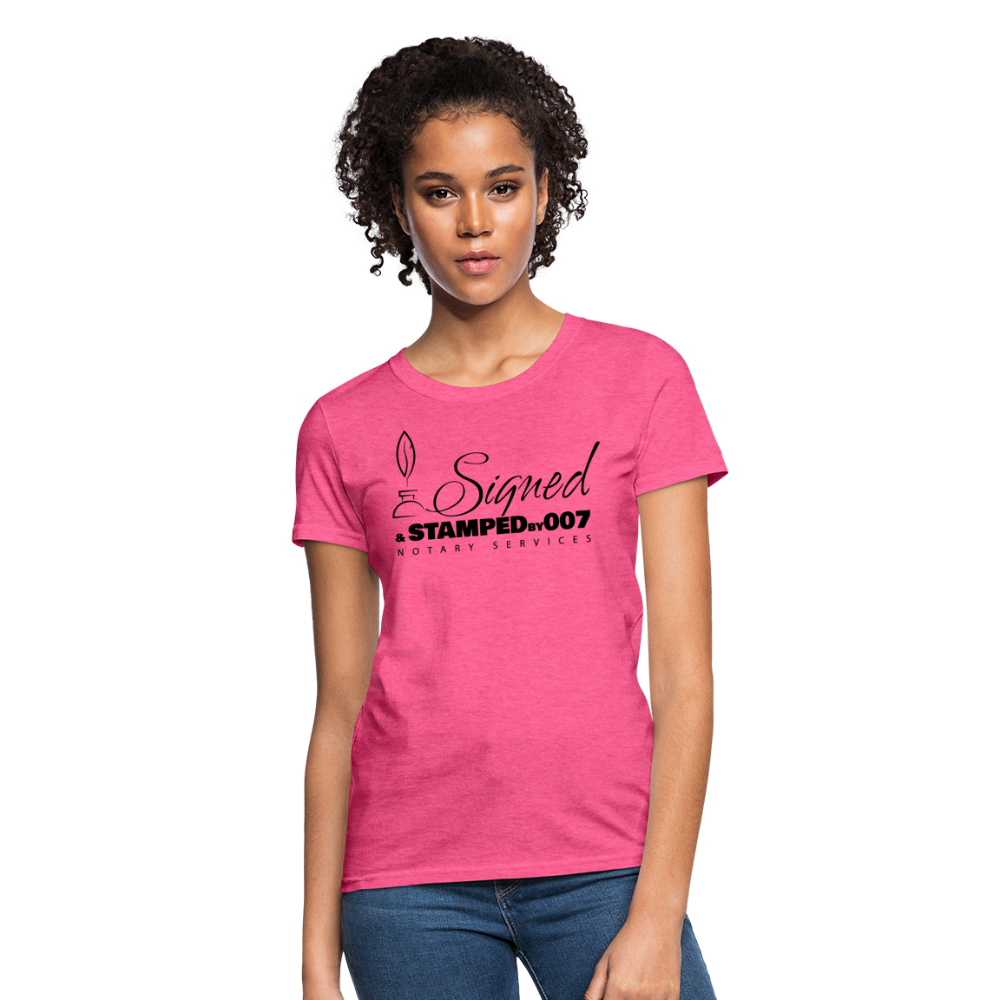 Black SS Women's T-Shirt - heather pink