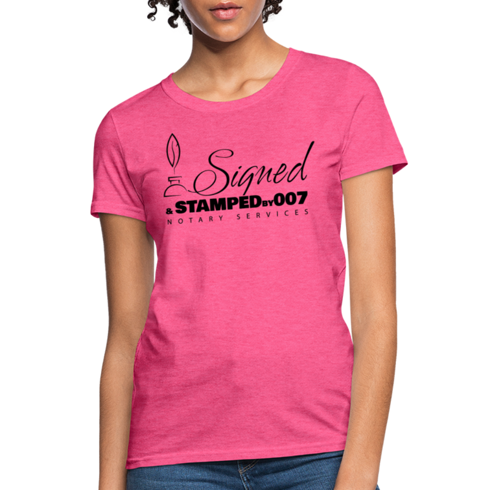 Black SS Women's T-Shirt - heather pink