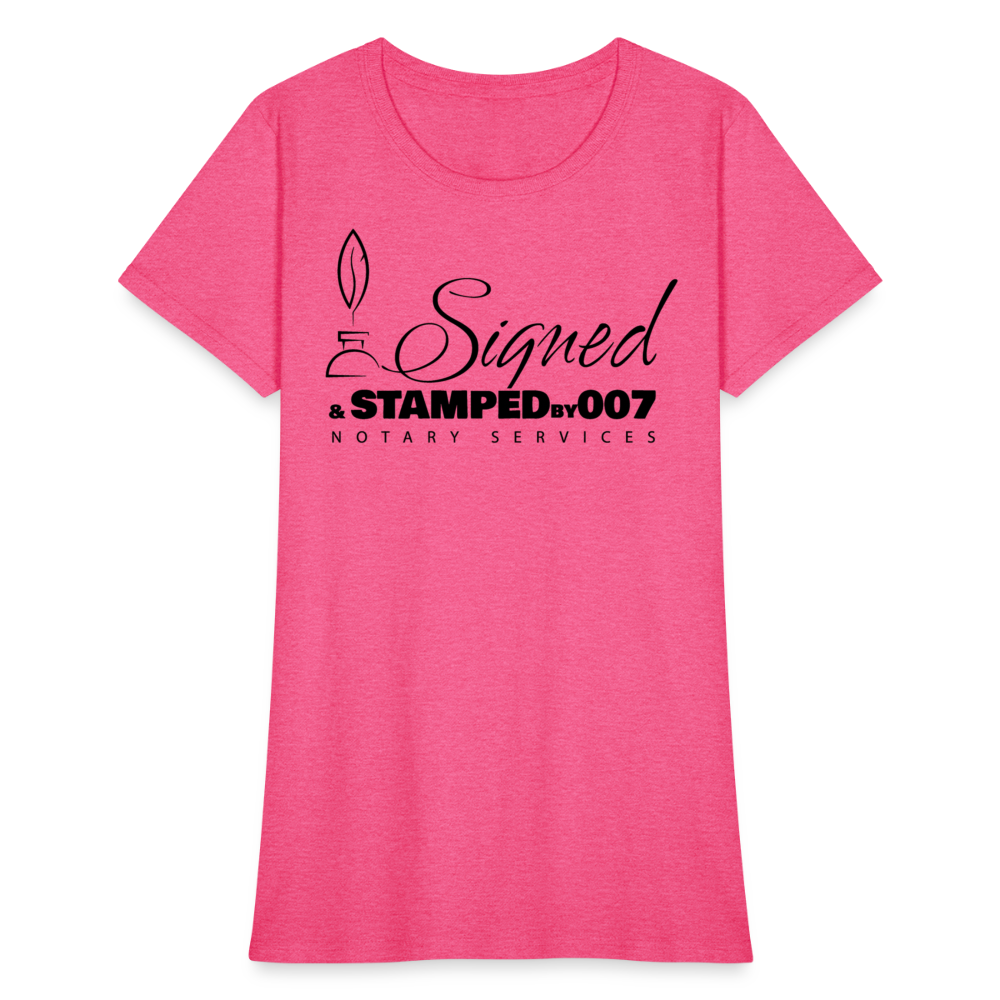 Black SS Women's T-Shirt - heather pink