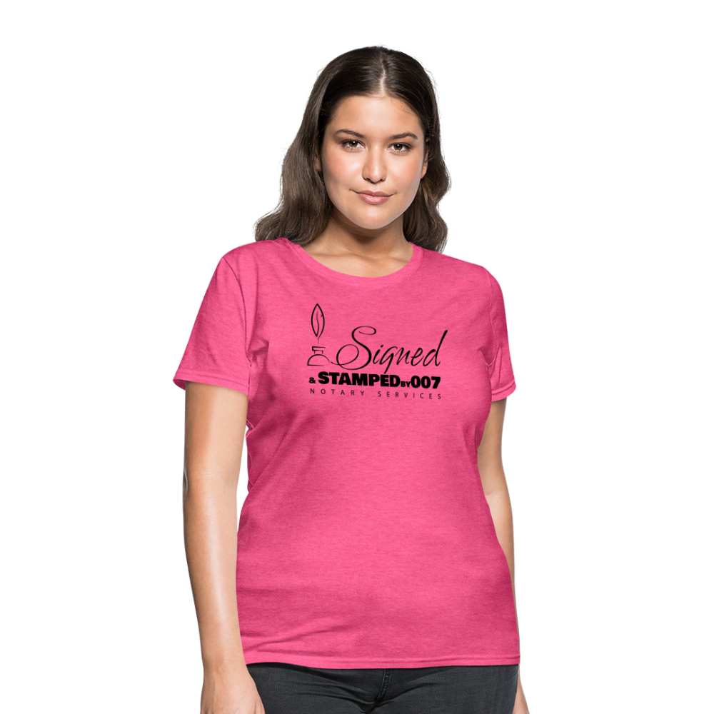 Black SS Women's T-Shirt - heather pink