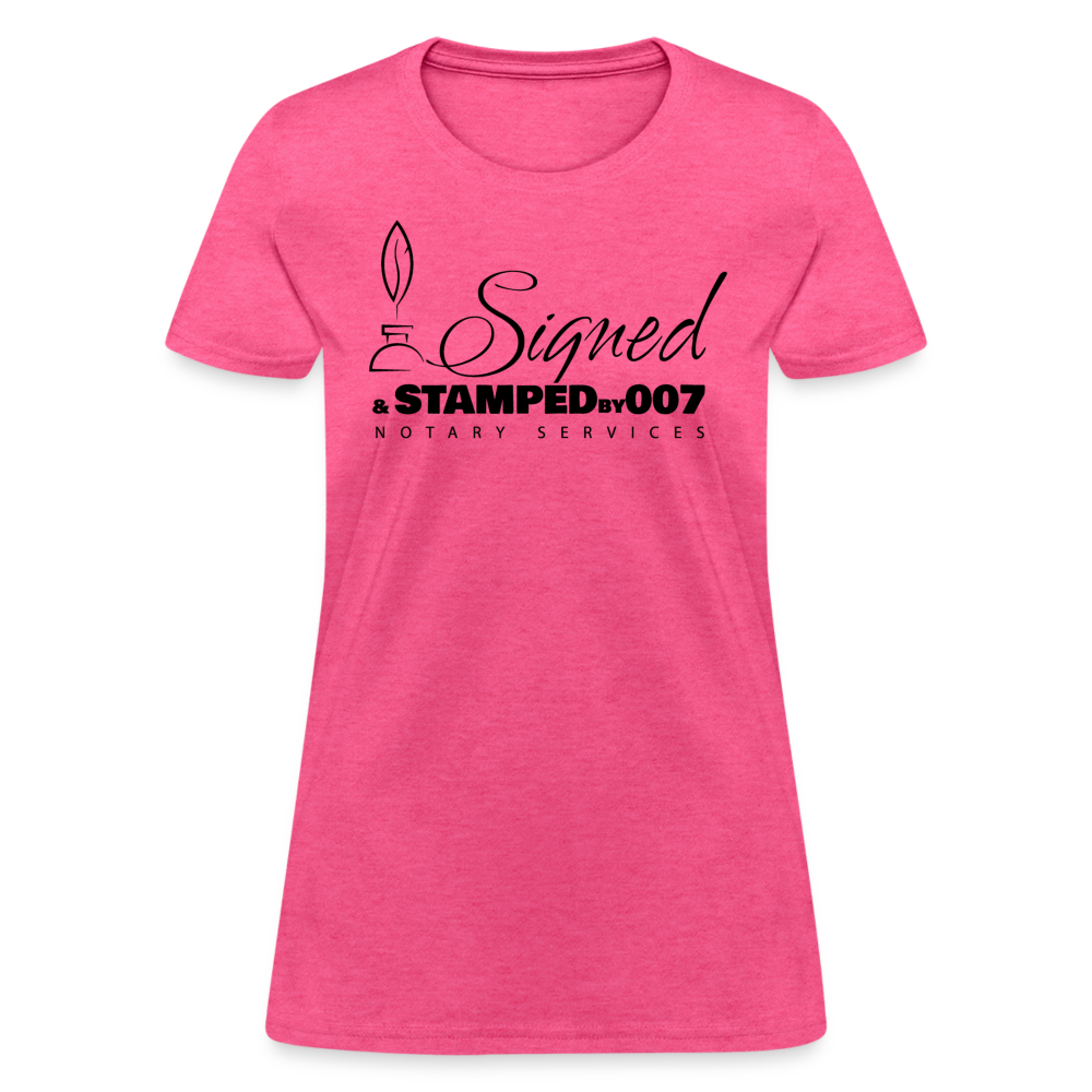 Black SS Women's T-Shirt - heather pink