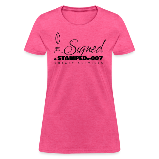 Black SS Women's T-Shirt - heather pink