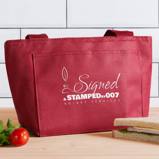 Wht Lunch Bag - red