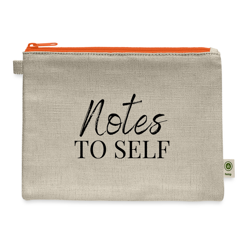 Notes to SELF: Carry All Pouch - natural/orange