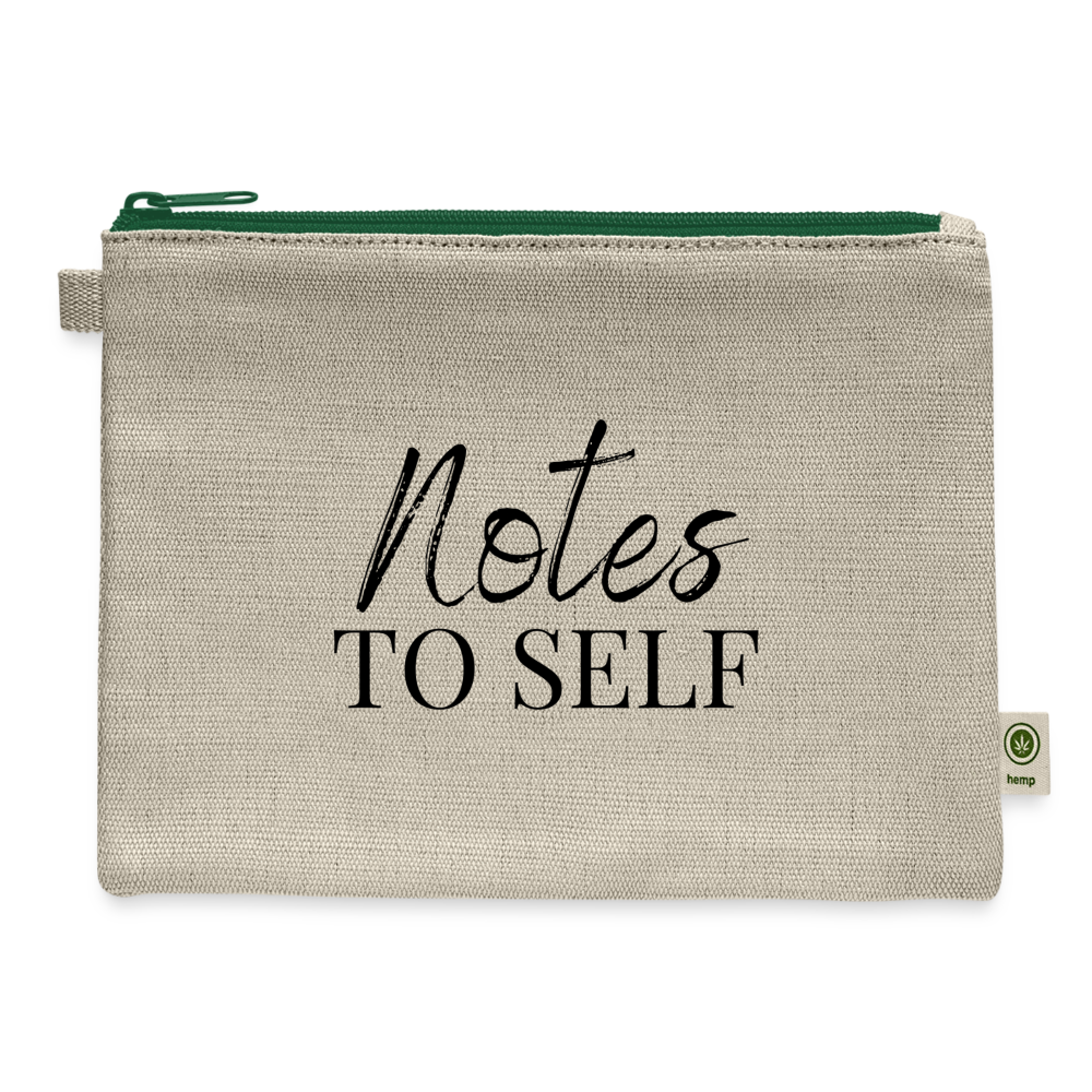 Notes to SELF: Carry All Pouch - natural/green