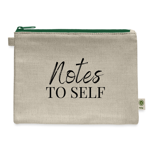 Notes to SELF: Carry All Pouch - natural/green