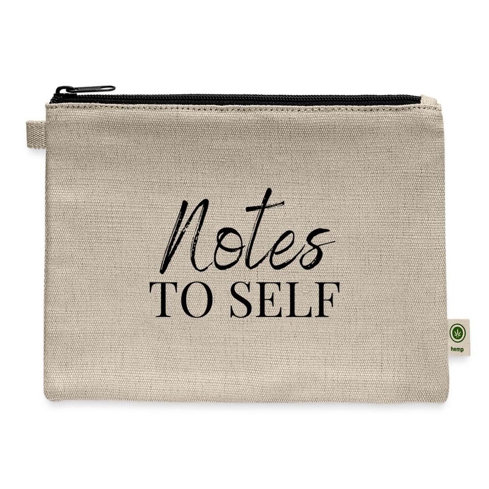 Notes to SELF: Carry All Pouch - natural