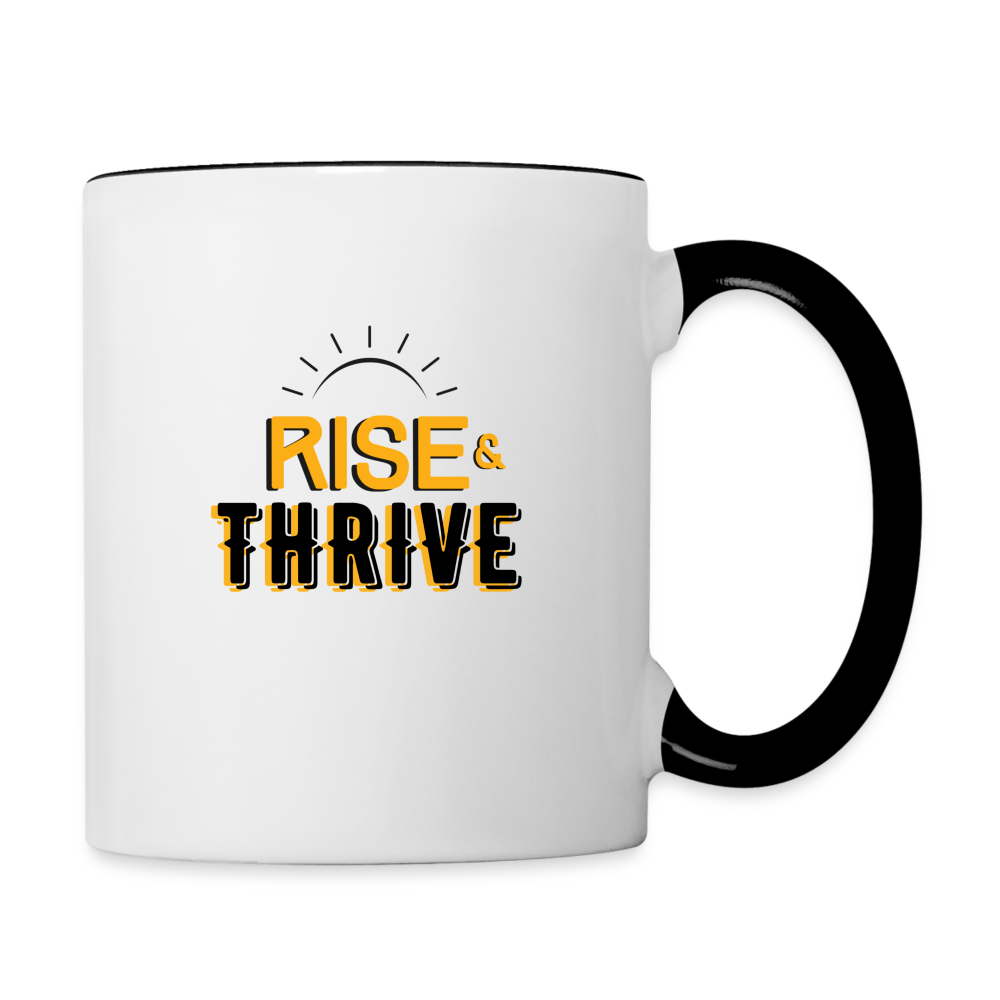 Rise & Thrive: Contrast Coffee Mug - white/black