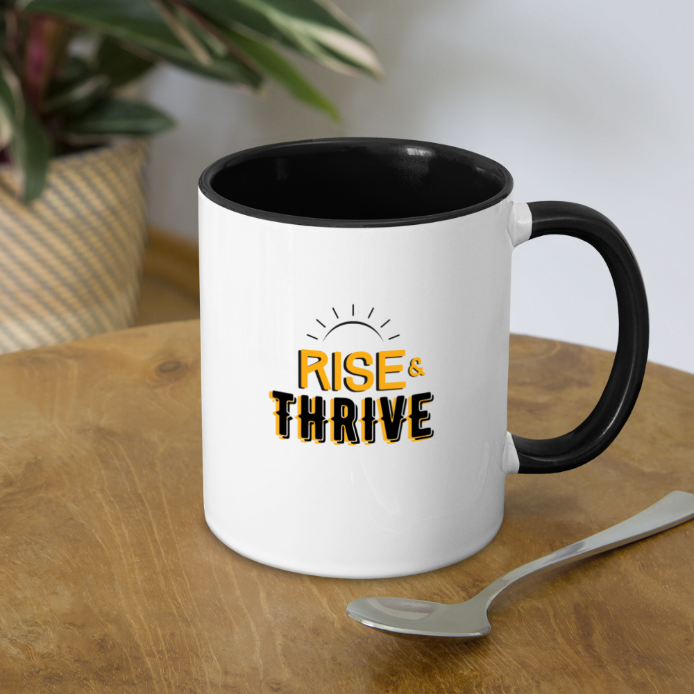 Rise & Thrive: Contrast Coffee Mug - white/black