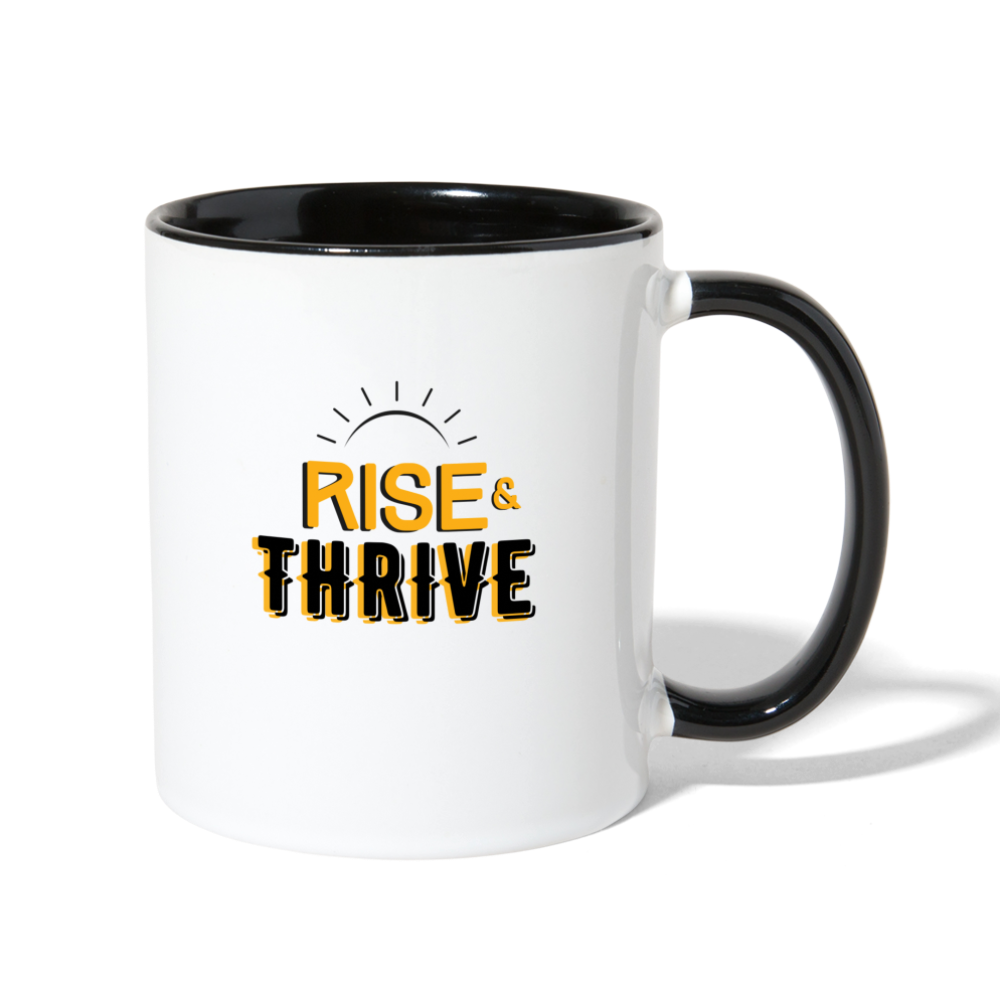 Rise & Thrive: Contrast Coffee Mug - white/black