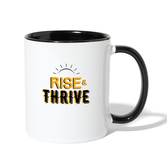 Rise & Thrive: Contrast Coffee Mug - white/black