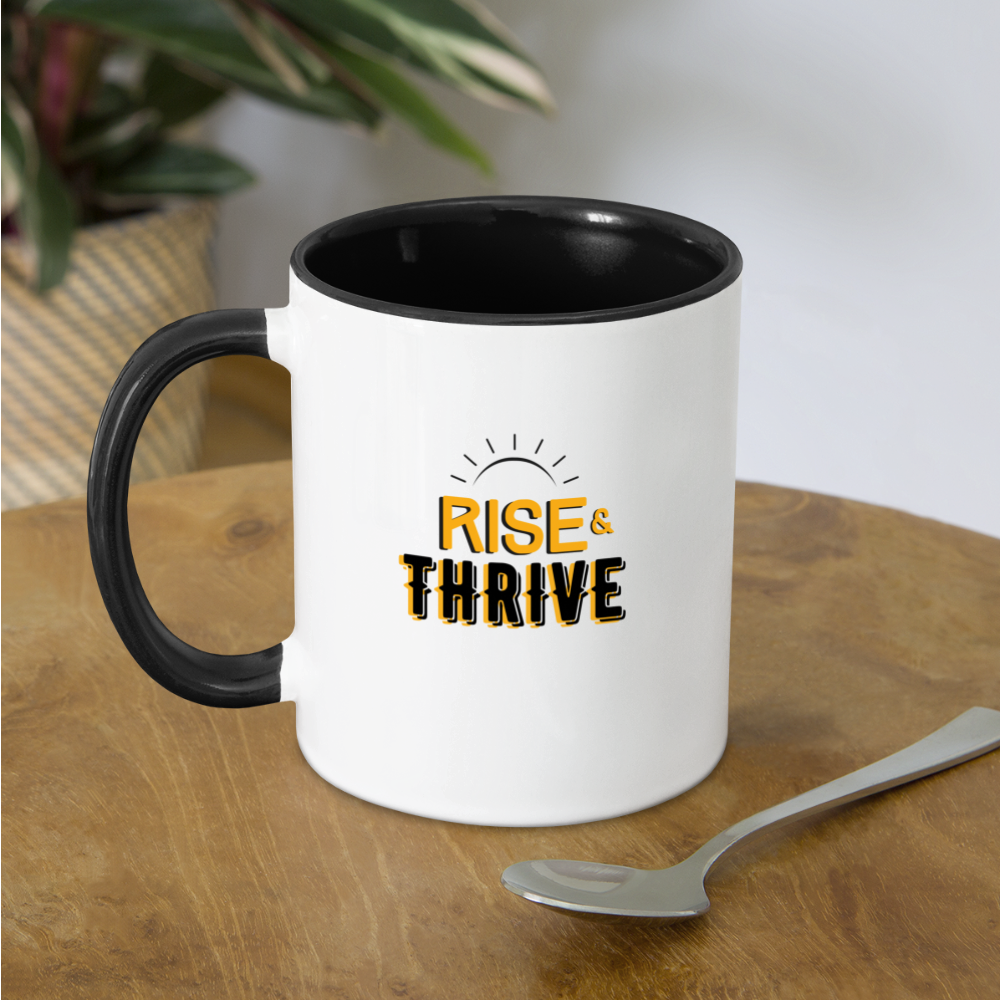 Rise & Thrive: Contrast Coffee Mug - white/black