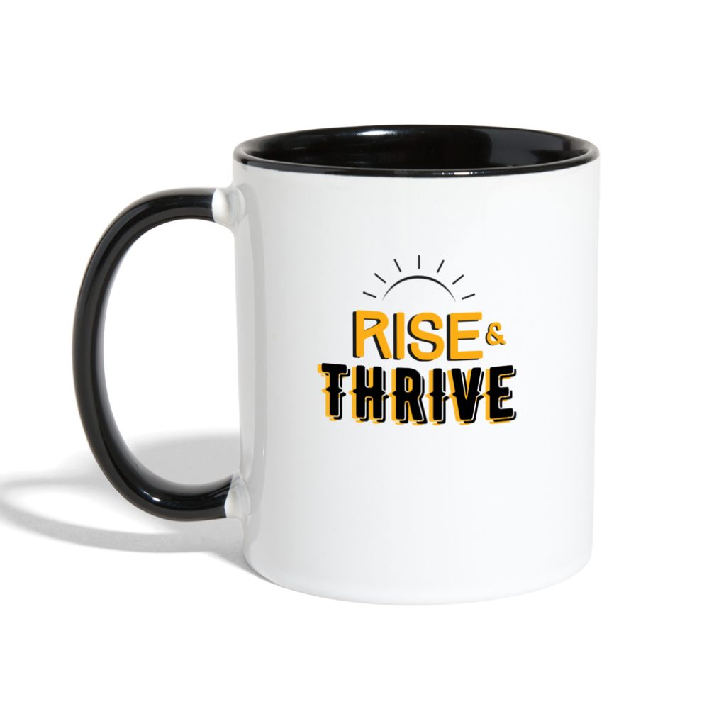 Rise & Thrive: Contrast Coffee Mug - white/black