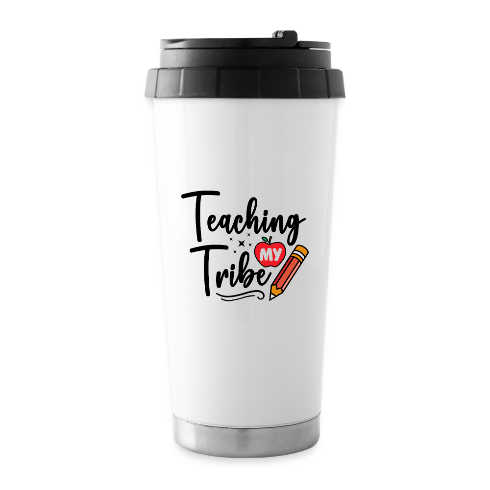 Teaching My Tribe: Travel Mug - white