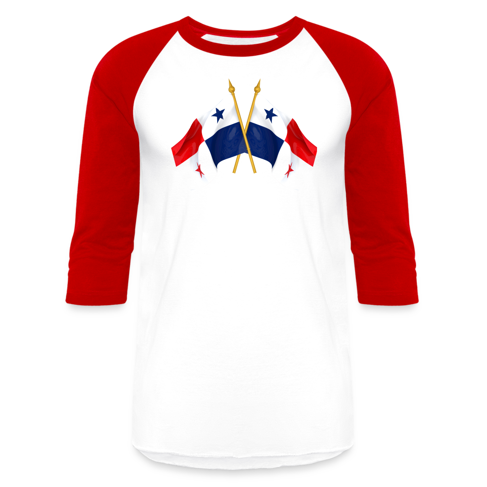 2-sided Panama Flags - Baseball T-Shirt - white/red