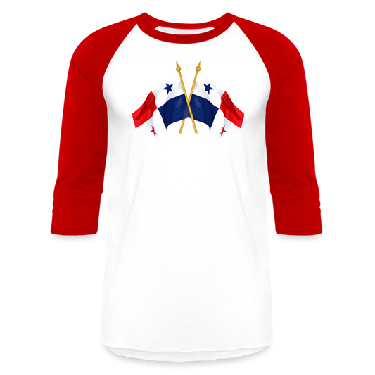 2-sided Panama Flags - Baseball T-Shirt - white/red