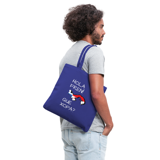 2-Sided Que Xopa Panamá Tote Bag - royal blue