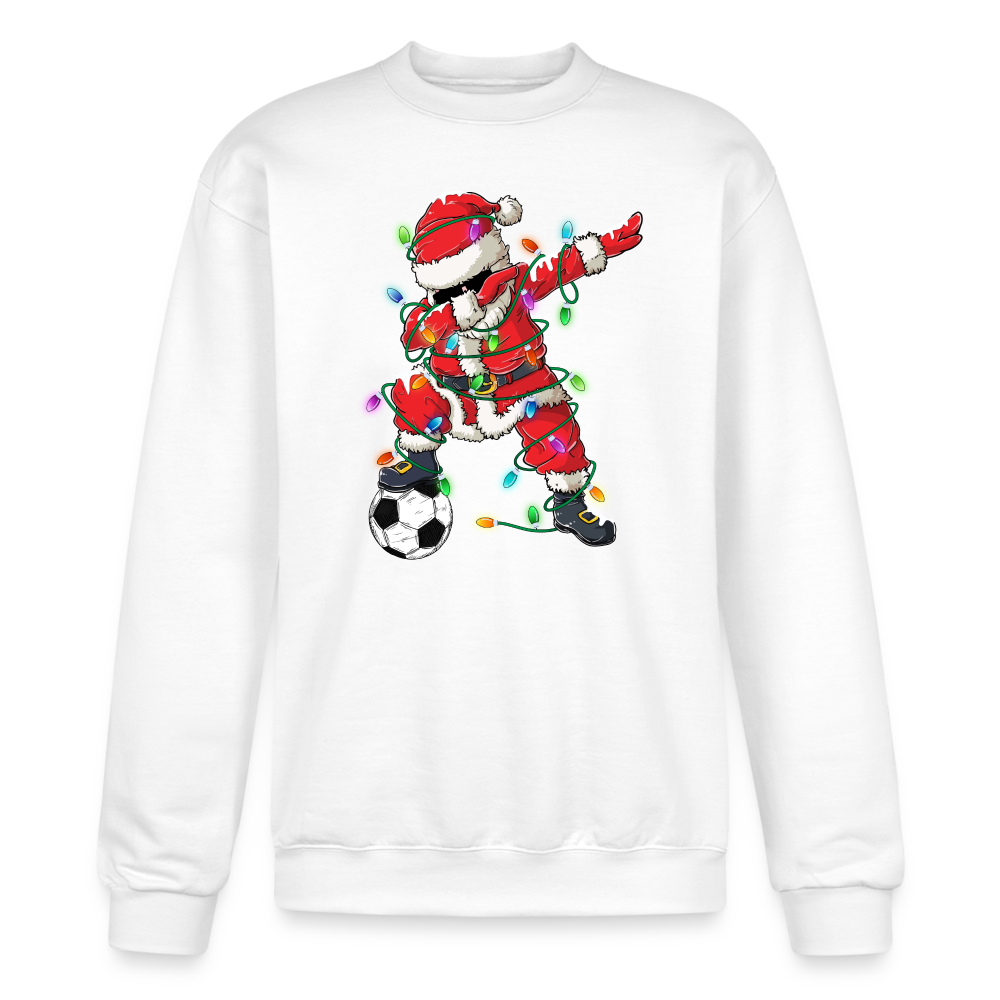 Dabbing Soccer Santa - Champion Unisex Powerblend Sweatshirt - white