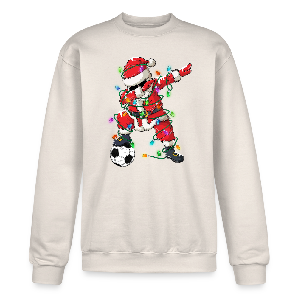 Dabbing Soccer Santa - Champion Unisex Powerblend Sweatshirt - Sand