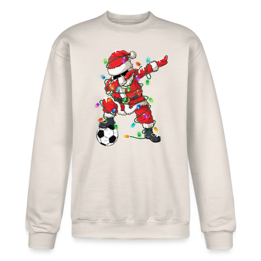 Dabbing Soccer Santa - Champion Unisex Powerblend Sweatshirt - Sand