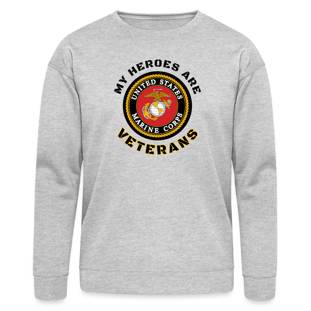 My USMC Hero: Bella + Canvas Unisex Sweatshirt - heather gray