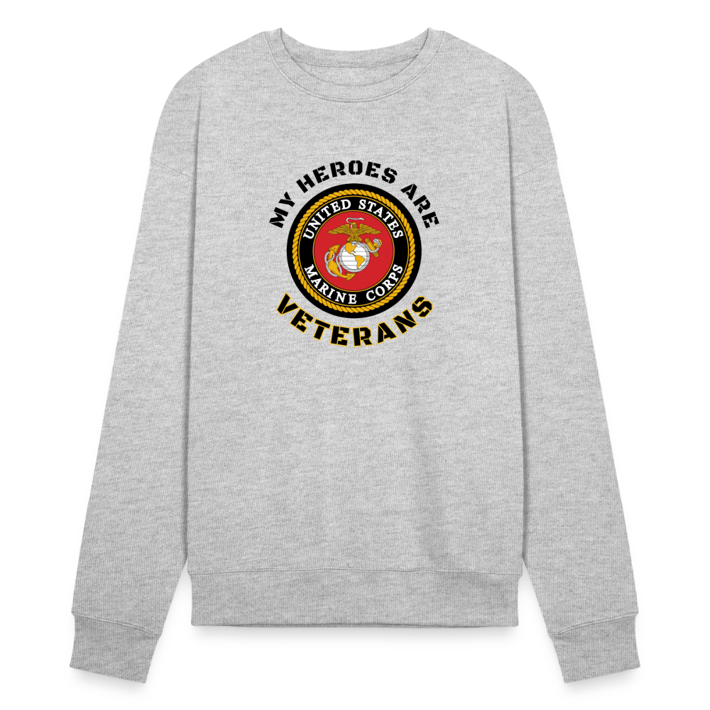 My USMC Hero: Bella + Canvas Unisex Sweatshirt - heather gray