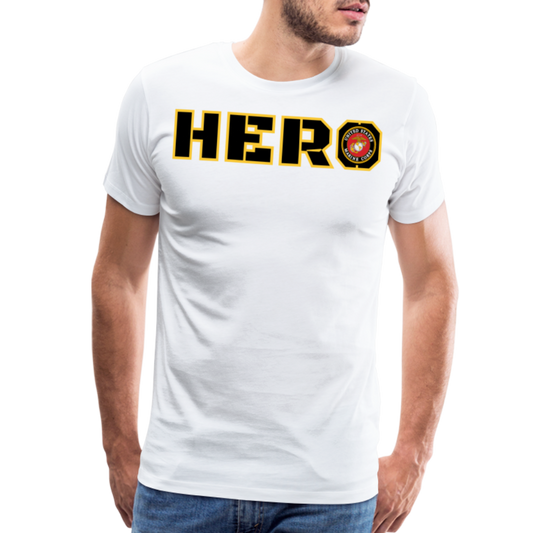 USMC Hero: Men's Premium T-Shirt - white