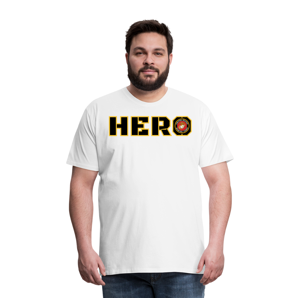 USMC Hero: Men's Premium T-Shirt - white