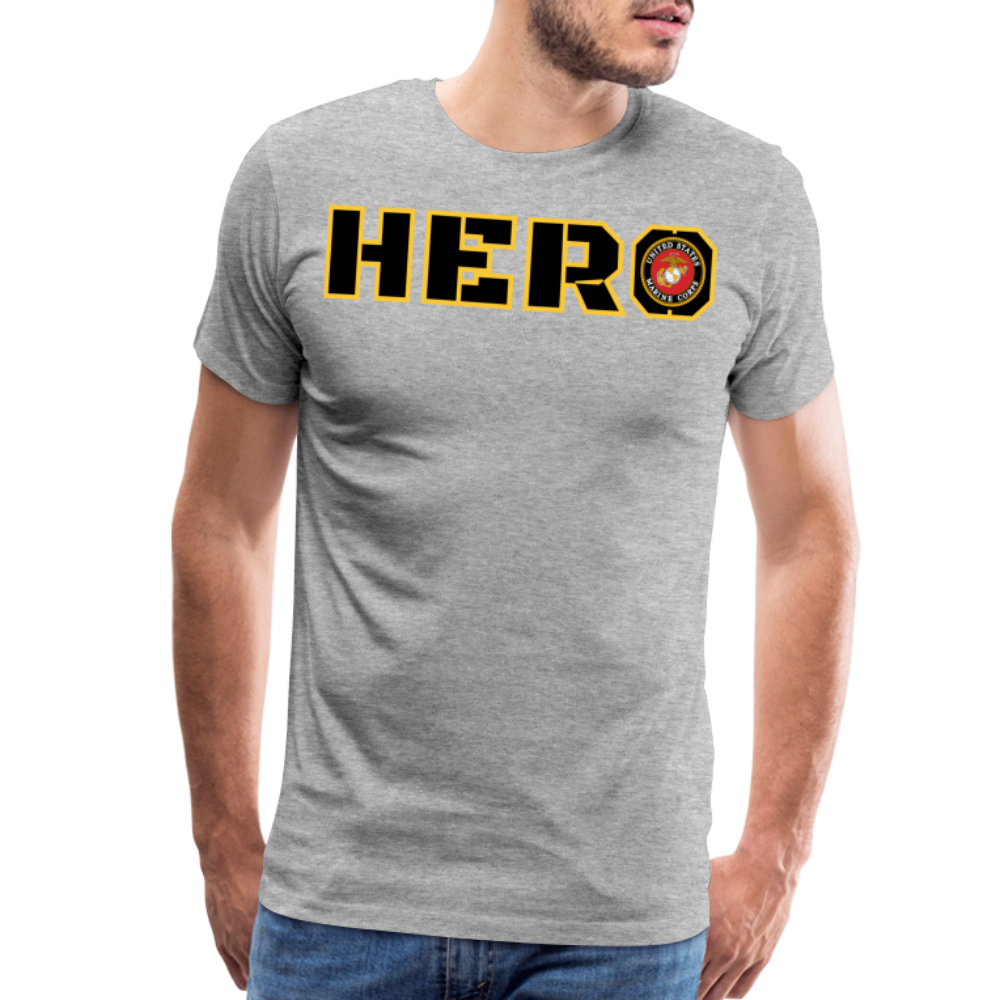 USMC Hero: Men's Premium T-Shirt - heather gray