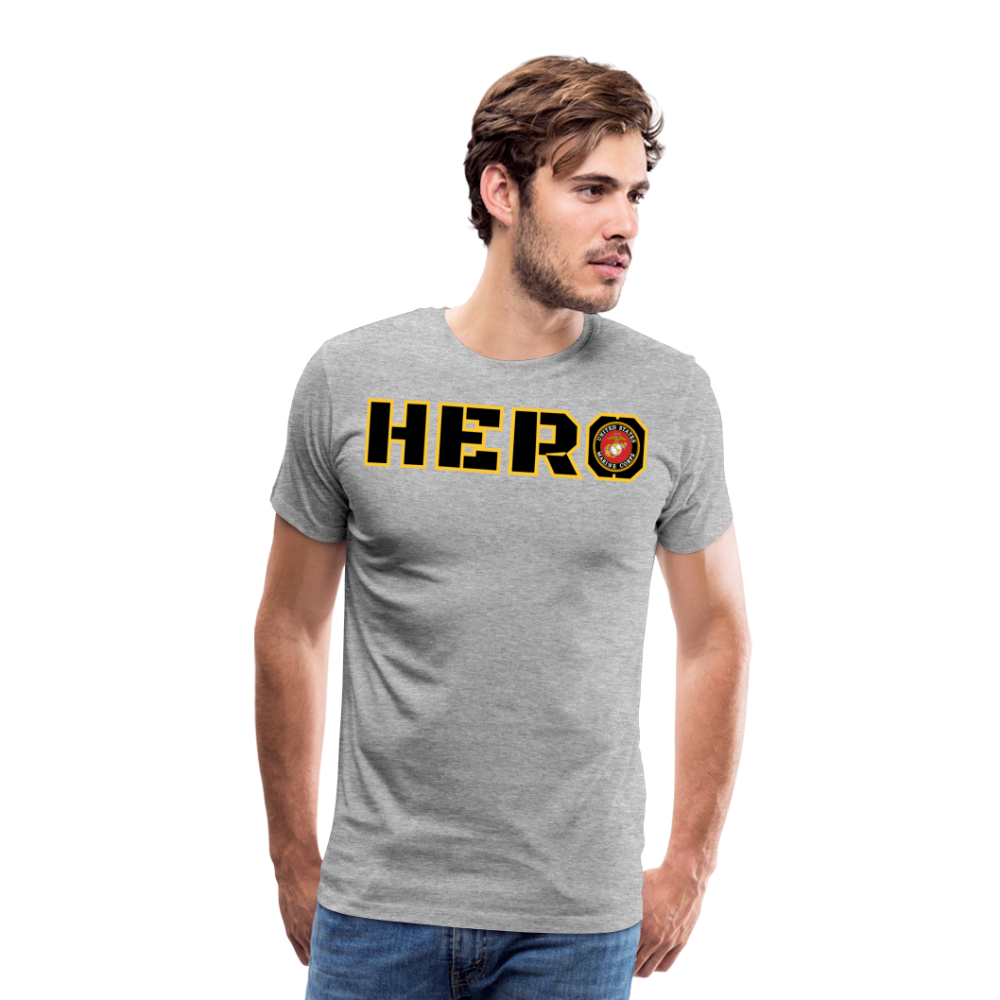 USMC Hero: Men's Premium T-Shirt - heather gray