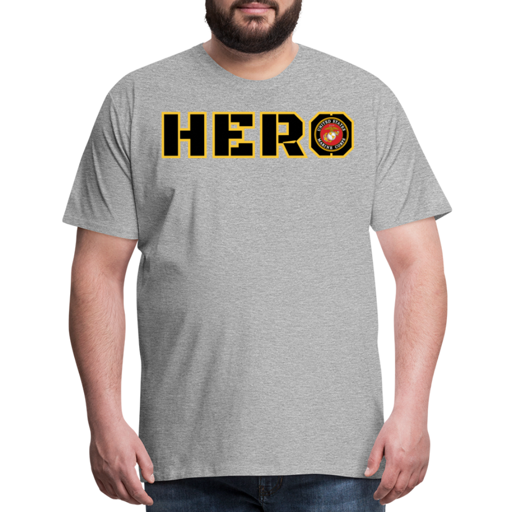 USMC Hero: Men's Premium T-Shirt - heather gray