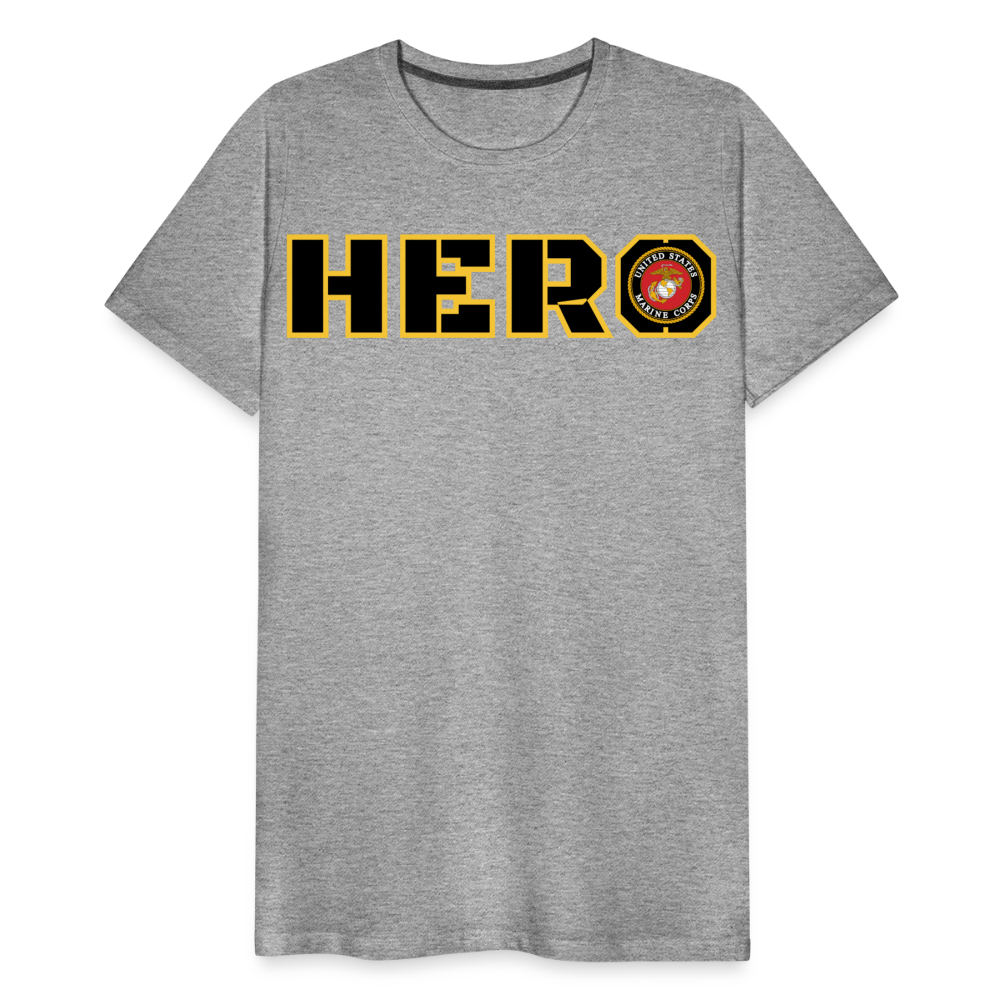 USMC Hero: Men's Premium T-Shirt - heather gray