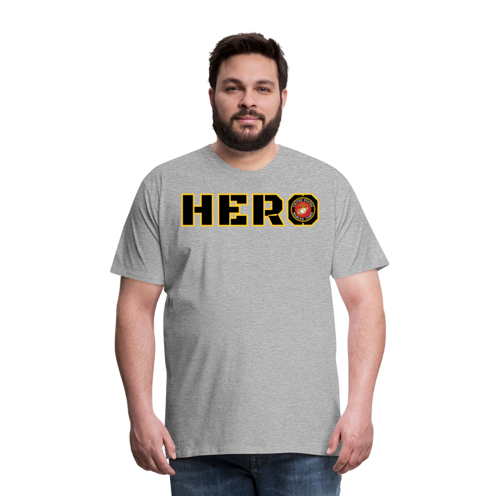 USMC Hero: Men's Premium T-Shirt - heather gray