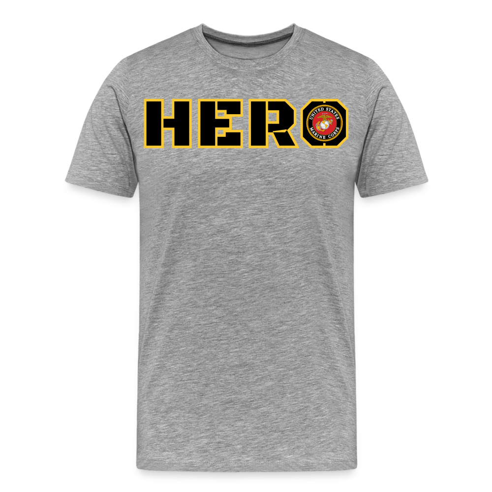 USMC Hero: Men's Premium T-Shirt - heather gray