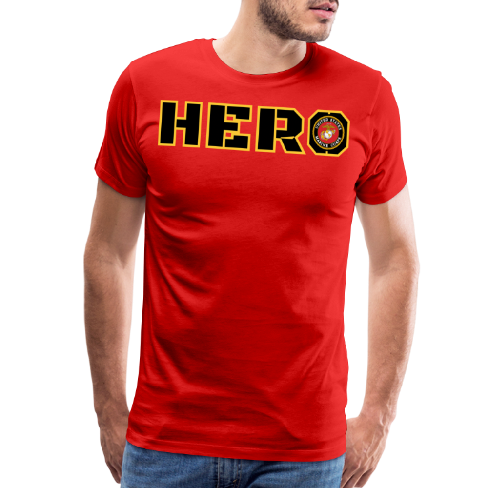 USMC Hero: Men's Premium T-Shirt - red