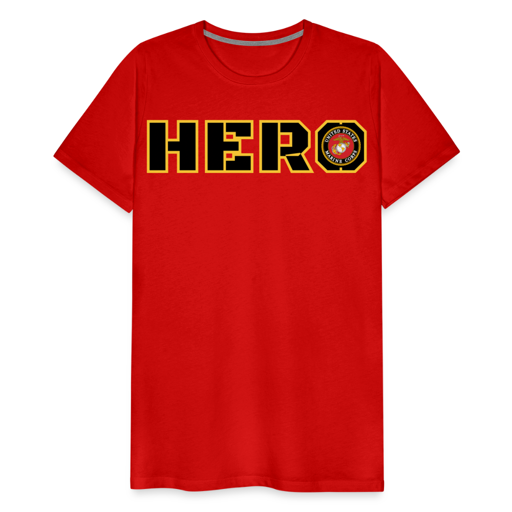 USMC Hero: Men's Premium T-Shirt - red