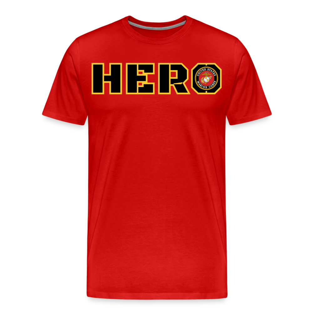 USMC Hero: Men's Premium T-Shirt - red