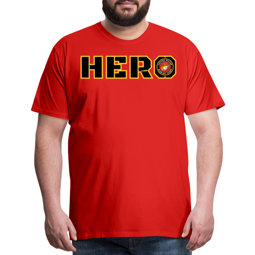 USMC Hero: Men's Premium T-Shirt - red