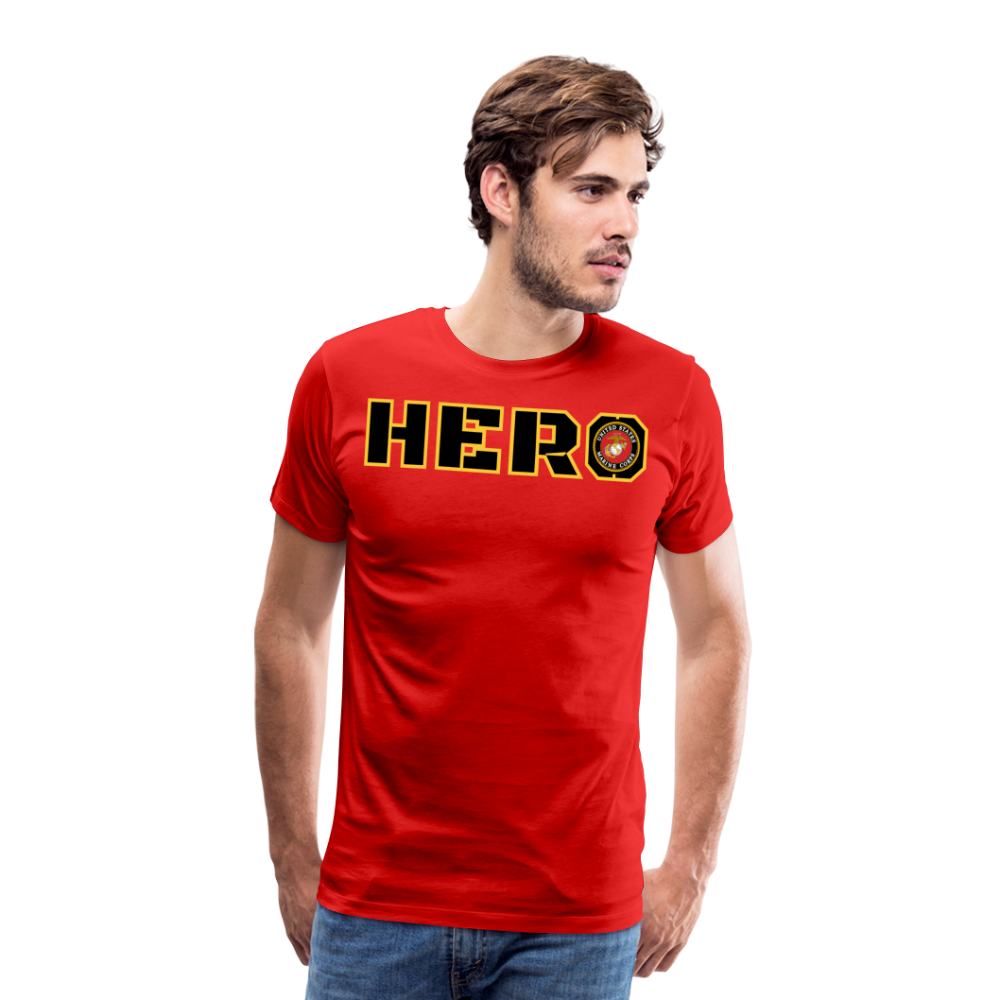 USMC Hero: Men's Premium T-Shirt - red